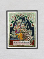 Radha Krishna, Tanjore Painting by Sanjay Tandekar