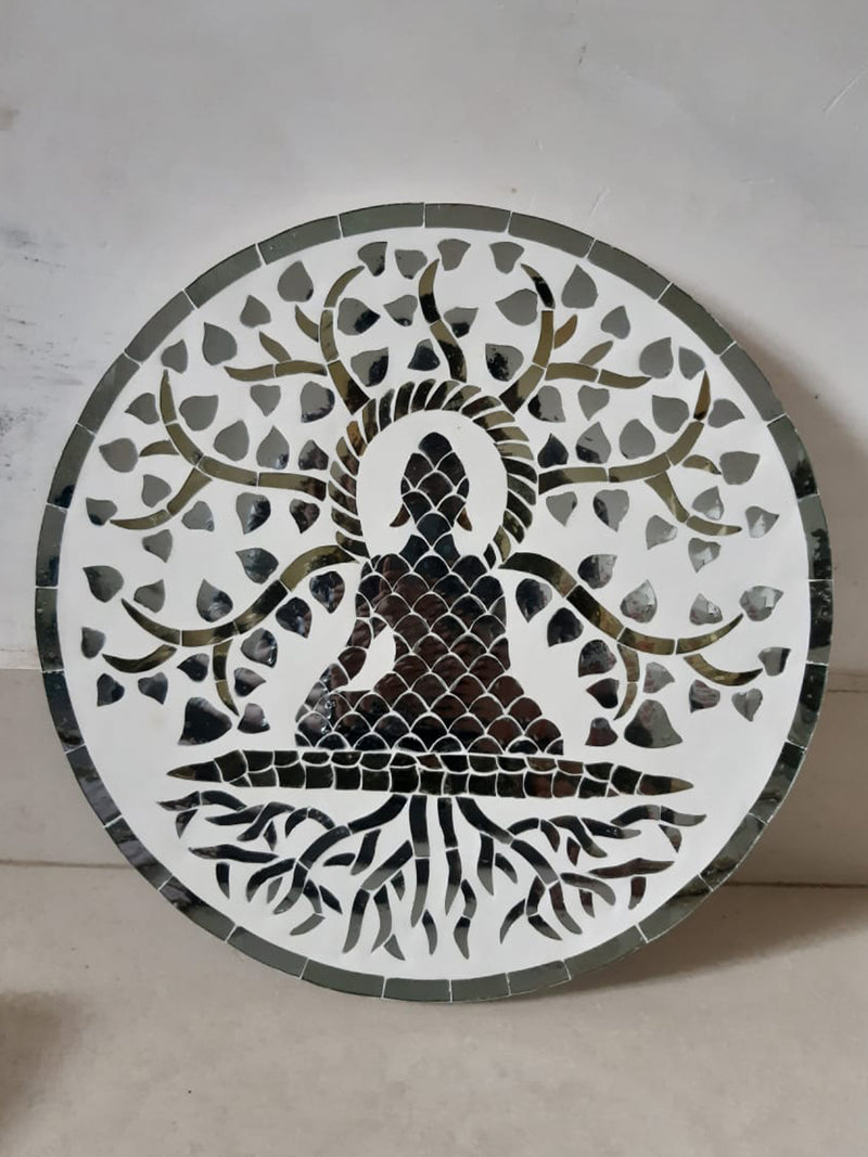 Radiance of Enlightenment: A Thikri Glasswork of Gautam Buddha