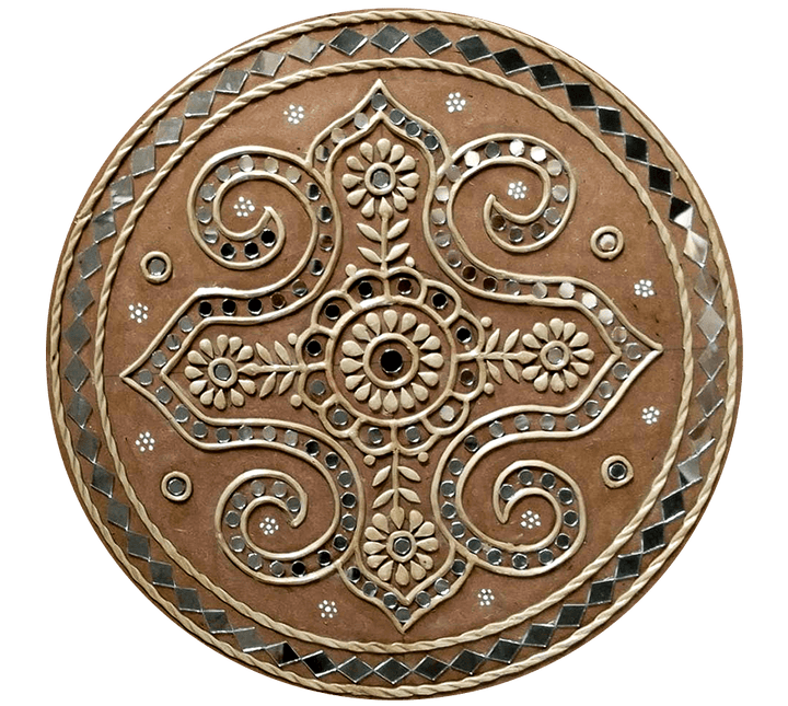 Radiant Odyssey in Lippan art by Nalemitha For Home Decor, Gifting Thumbnail