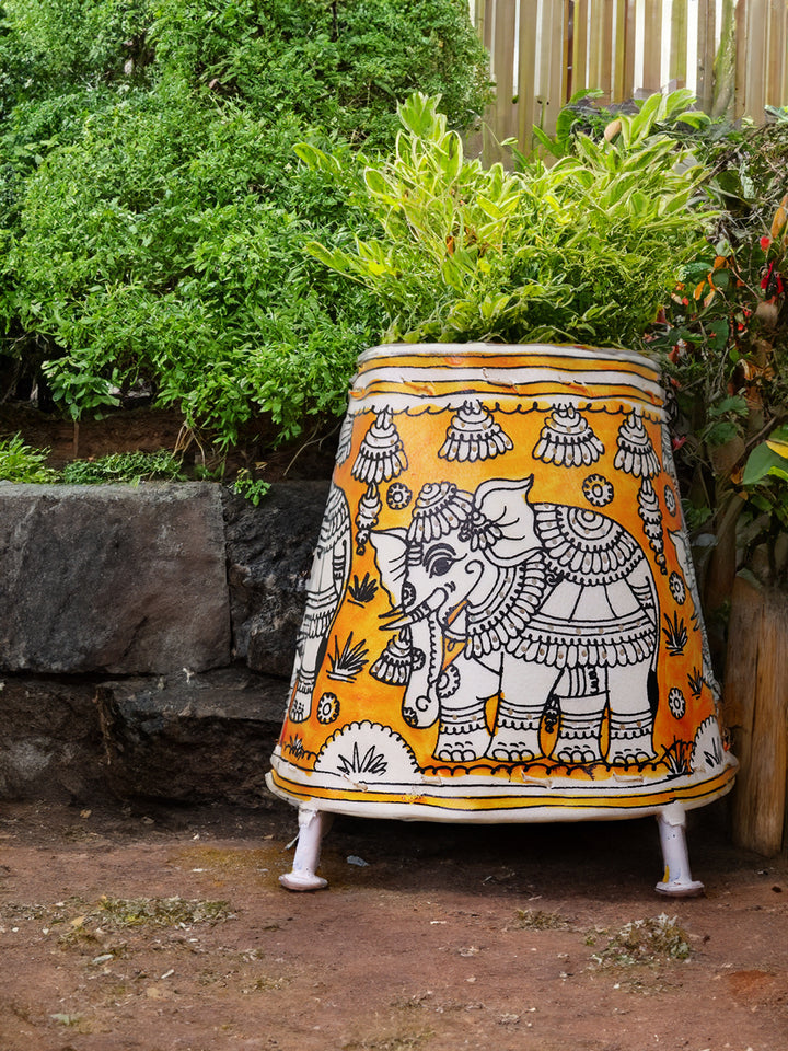Radiant Serenade: Golden Splendour Tholu Lamps by Kanday Anjanappa Thumbnail