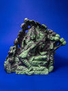 Radiant Wisdom: Ruby Zoisite Sculpture of Goddess Saraswati 