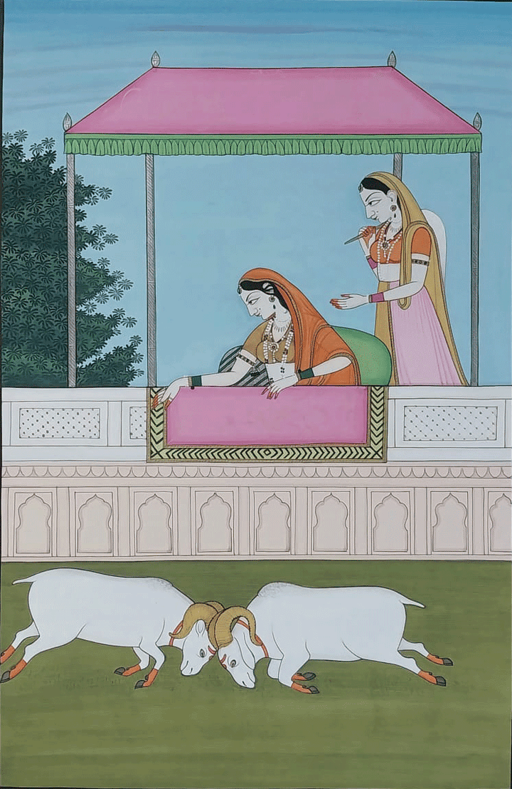 Ragini Kachheli  in Kangra Miniature by Anshu Mohan Thumbnail