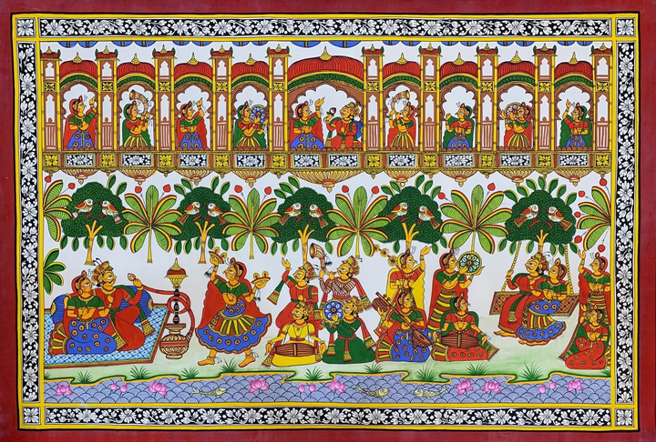 Raja Rani: Phad painting by Kalyan Joshi Thumbnail