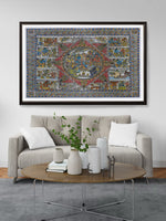Rama Pattabhishekam: Kalamkari Painting by Harinath.N for sale