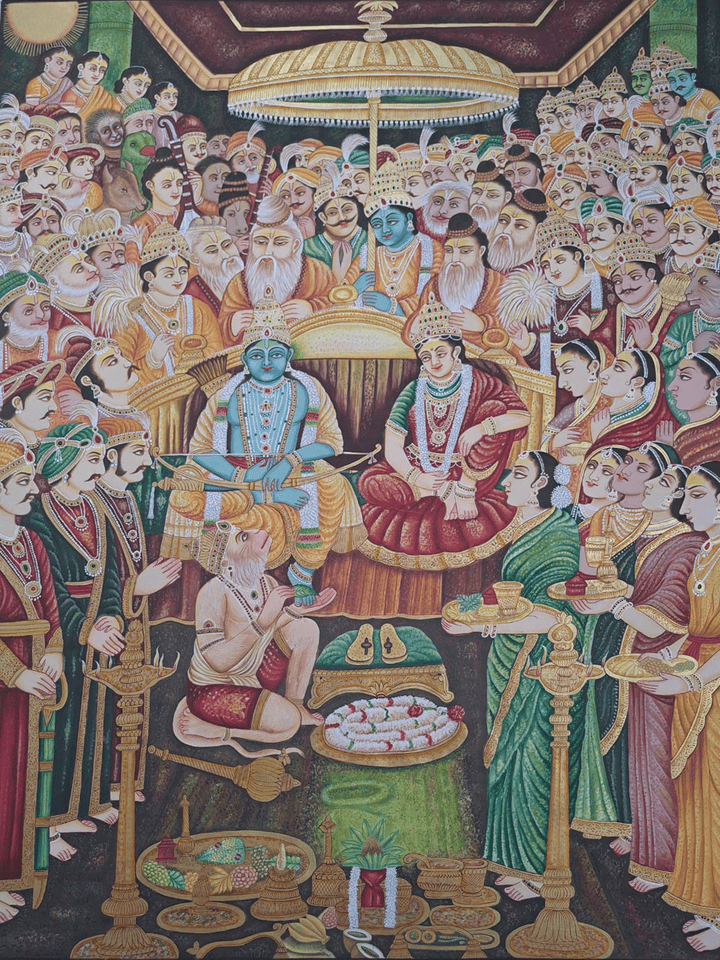 Rama Rajyabhishek in Pichwai by Shehzaad Ali Sherani Thumbnail