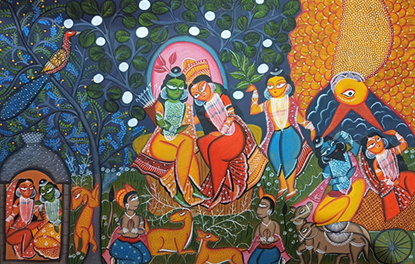Ramayan in Kalighat by Uttam Chitrakar
