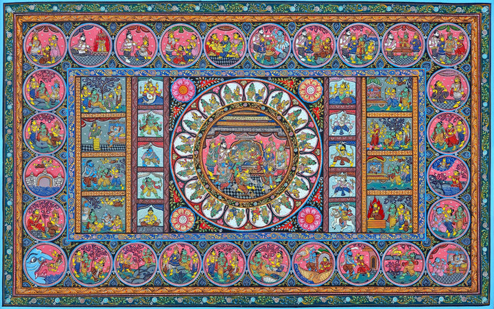 Ramayan Masterpiece - Pattachitra Painting by Purusottam Swain for Home Decor Thumbnail