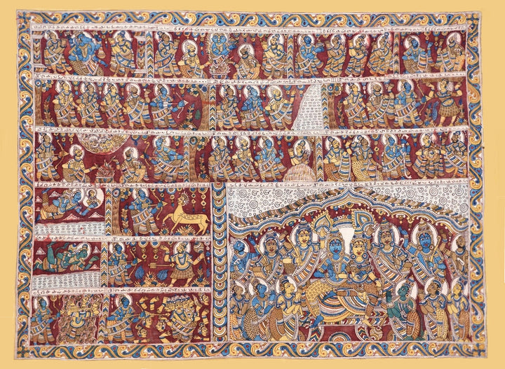 Ramayana : Kalamkari painting by Harinath.N Thumbnail