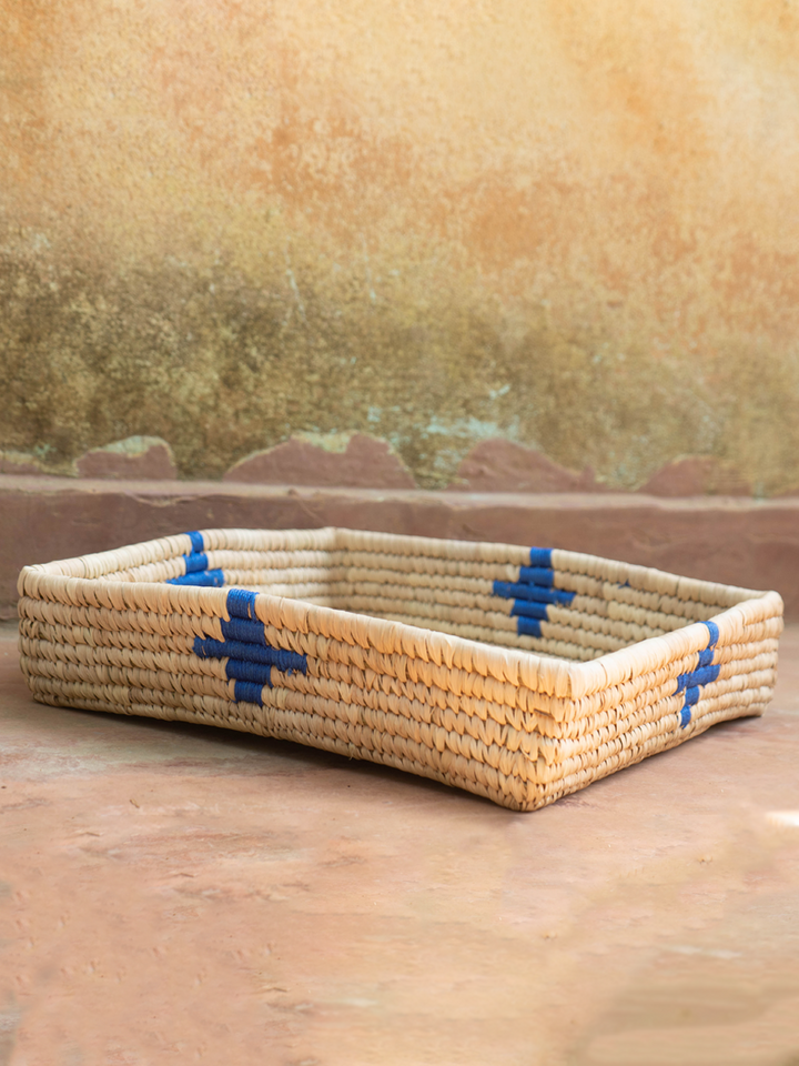 Rectangualar Sabai Grass Tray by Gouri Mohapatra Thumbnail