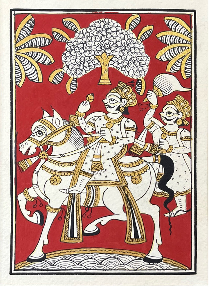 Regal Reverence: A Tapestry of Phad Art by Kalyan Joshi Thumbnail