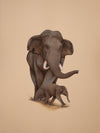 Buy Regal Stroll A Mughal Miniature Symphony of Elephant Harmony by Mohan Prajapati