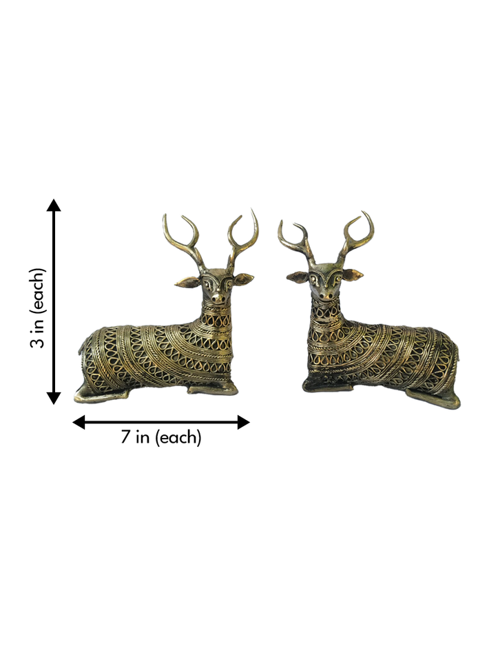 Reindeers in Dhokra by Anil Baghmare Thumbnail