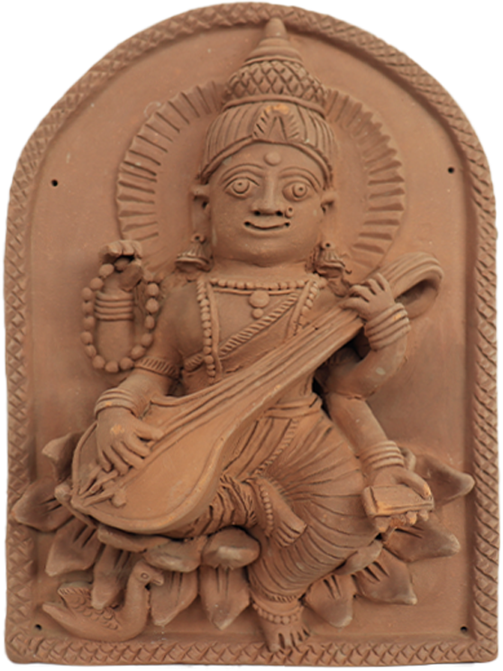 Representation of Maa Saraswati: Terracotta by Dinesh Molela Thumbnail