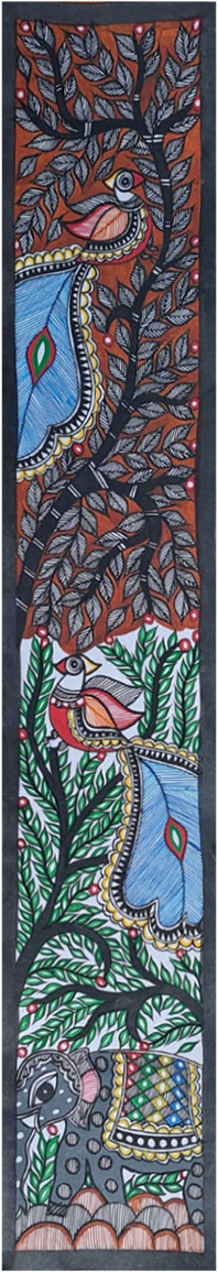 Representation of elephant under a tree: Madhubani by Vibhuti Nath Thumbnail