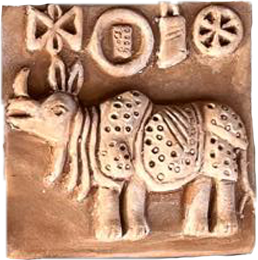 Rhinoceros in terracotta by Dinesh Molela Thumbnail