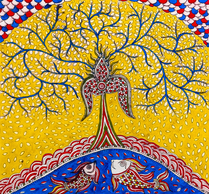 Rhythmic Nature Of Existence Mata Ni Pachedi By Dilip Chitara For Home Decor Thumbnail