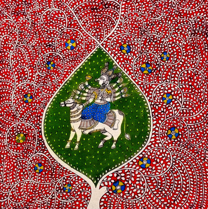 Robust Hues Artwork Mata Ni Pachedi By Dilip Chitara For Home Decor Thumbnail