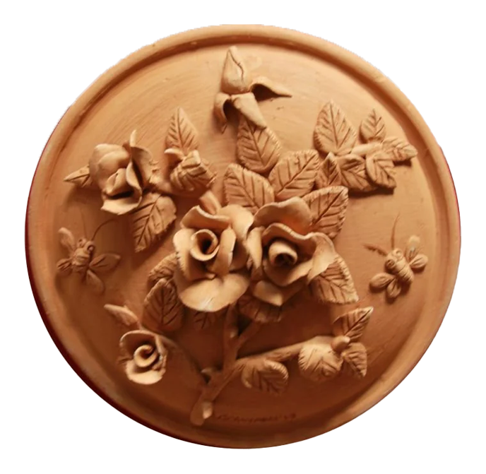 Rose Radiance : Terracotta art by Dolon Kundu Thumbnail