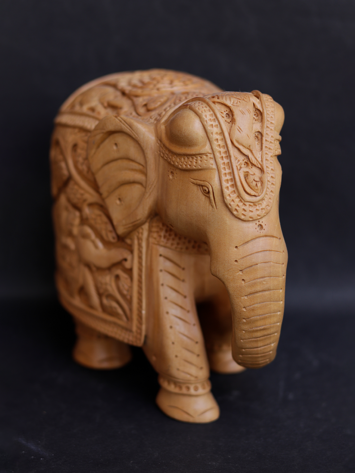 Royal Elephant in Kadam wood Carving by Om Prakash Thumbnail