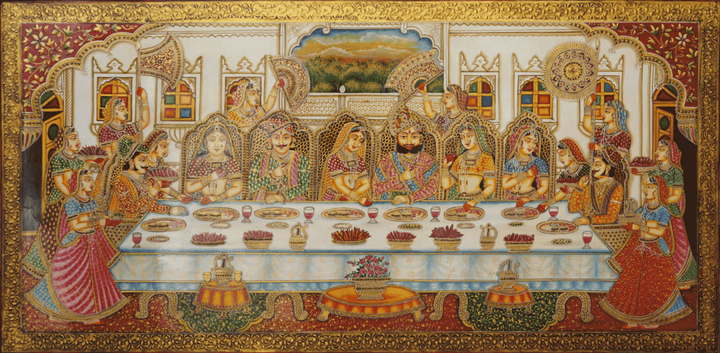 Royal Feast in Usta Miniature by Pankaj Kumar Thumbnail