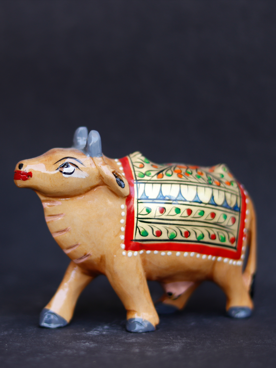 Royal Oxes in Sandalwood Carving for sale