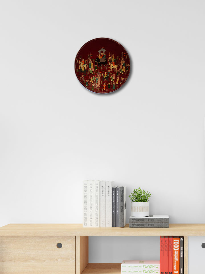 Royal Splendor: Paper Mache Kashmiri Mughal Naqashi Wall Plates by Riyaz Khan Thumbnail