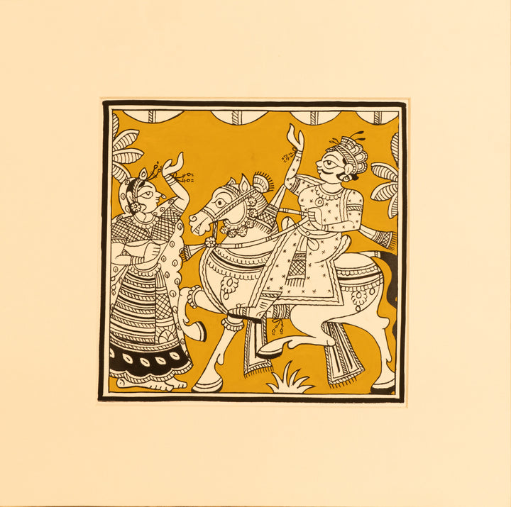 Royal figure seated on a horse: Phad by Kalyan Joshi Thumbnail