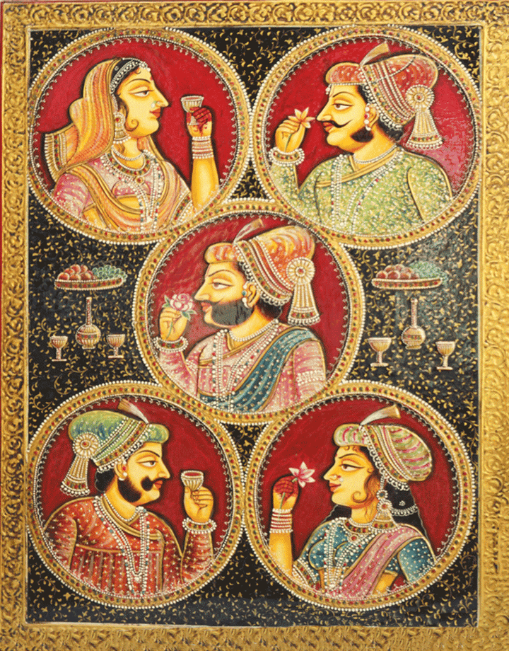 Royals in Usta Miniature by Pankaj Kumar Thumbnail