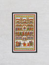 Ruler of Nobility Prithviraj Chauhan's Courtly Grandeur, Phad Painting by Kalyan Joshi