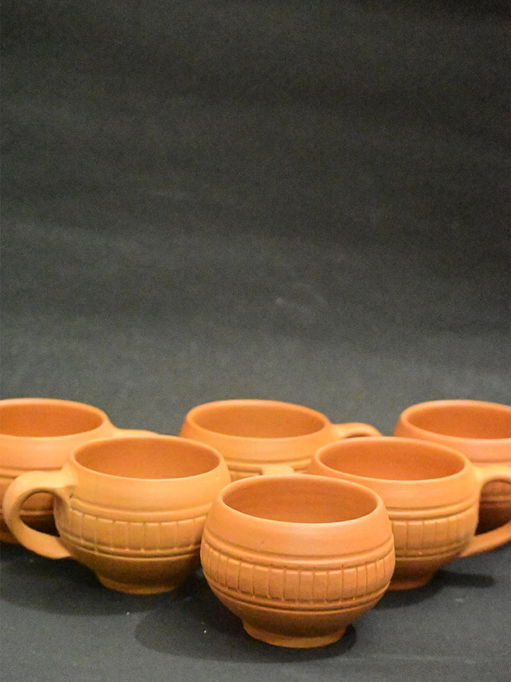 Rustic Sips: Handcrafted Terracotta Tea Cups, Terracotta art by Dolon Kundu Thumbnail