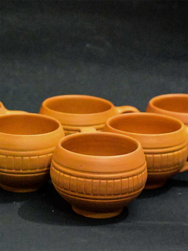 Shop Rustic Sips Handcrafted Terracotta Tea Cups, Terracotta art by Dolon Kundu