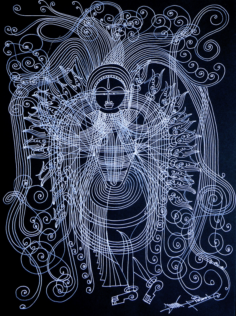 Buy Maa Durga in Surpur Art by Krishna Prakash