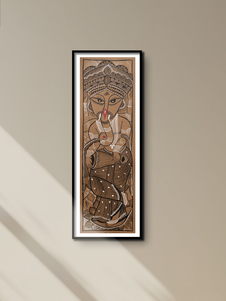 Buy The Swirling Ganesh in Bengal Pattachitra by Swarna Chitrakar