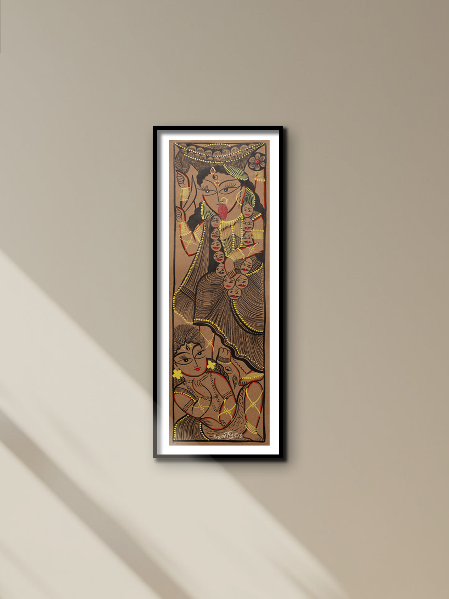 The Demon Slayer in Bengal Pattachitra by Swarna Chitrakar for sale