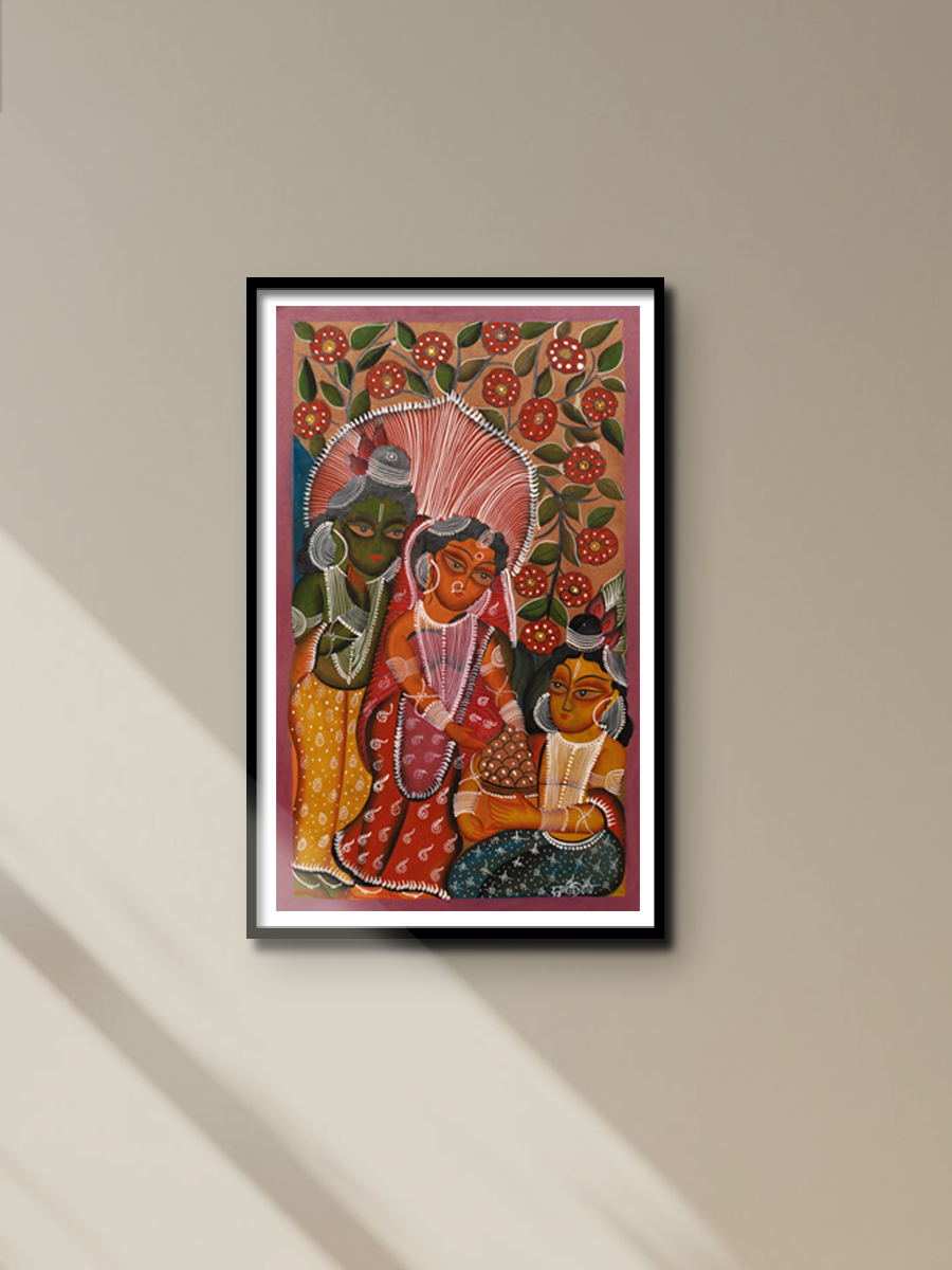 Ram and his Family in Bengal Pattachitra by Swarna chitrakar for sale