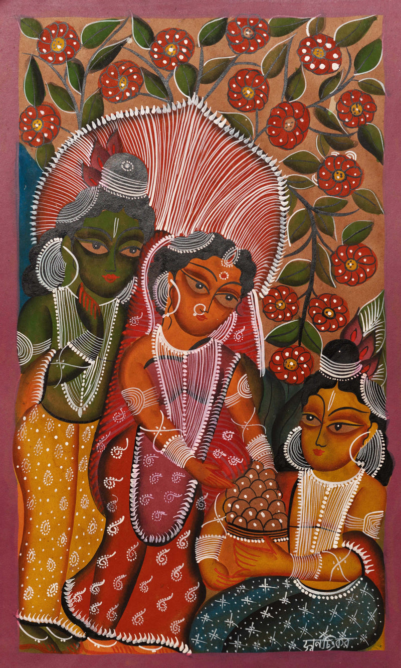 Buy Ram and his Family in Bengal Pattachitra by Swarna chitrakar