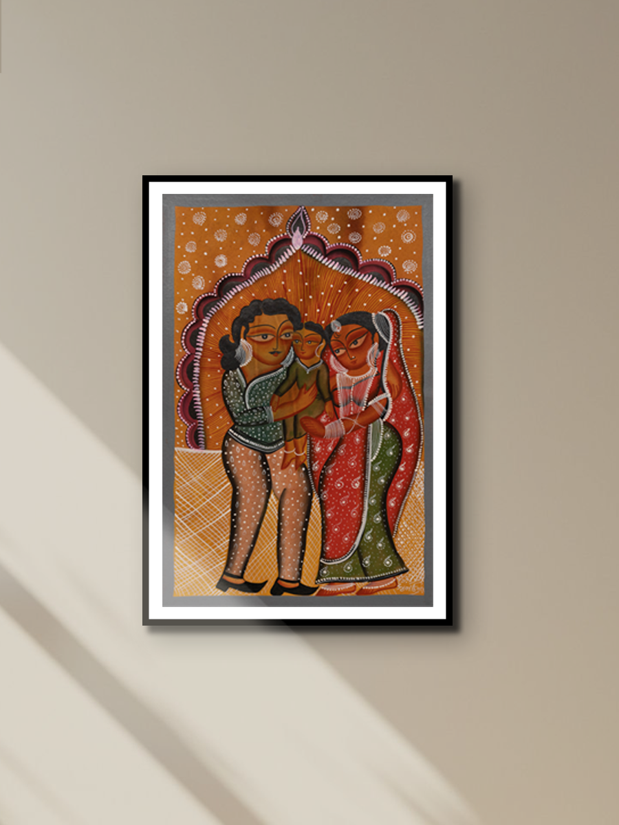A Family in Bengal Pattachitra by Swarna Chitrakar for sale