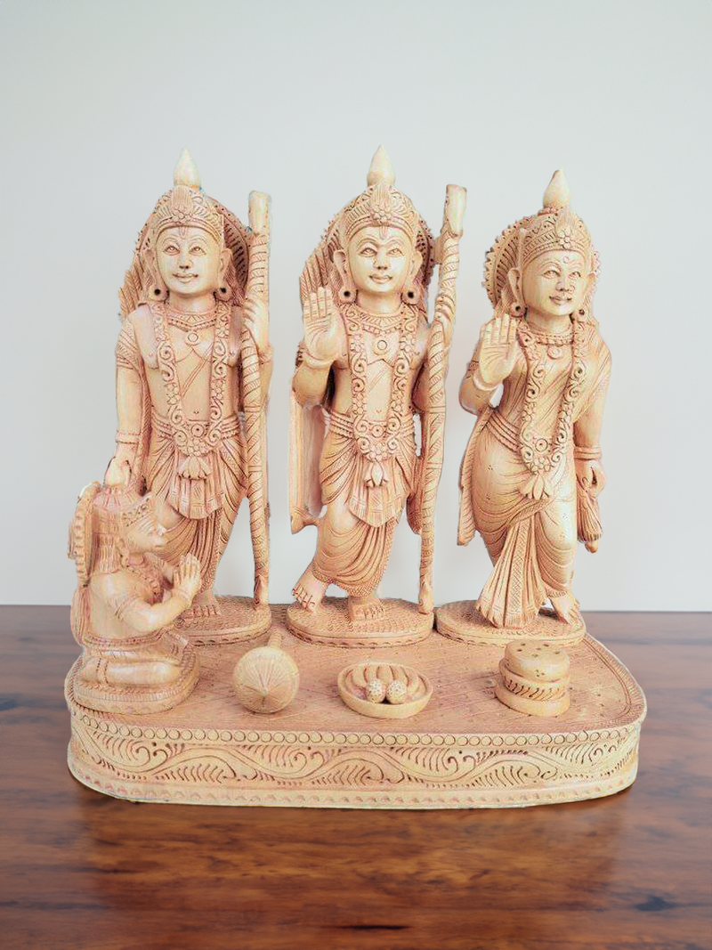 Buy Ram Darbar carving in Sandal wood by Om Prakash