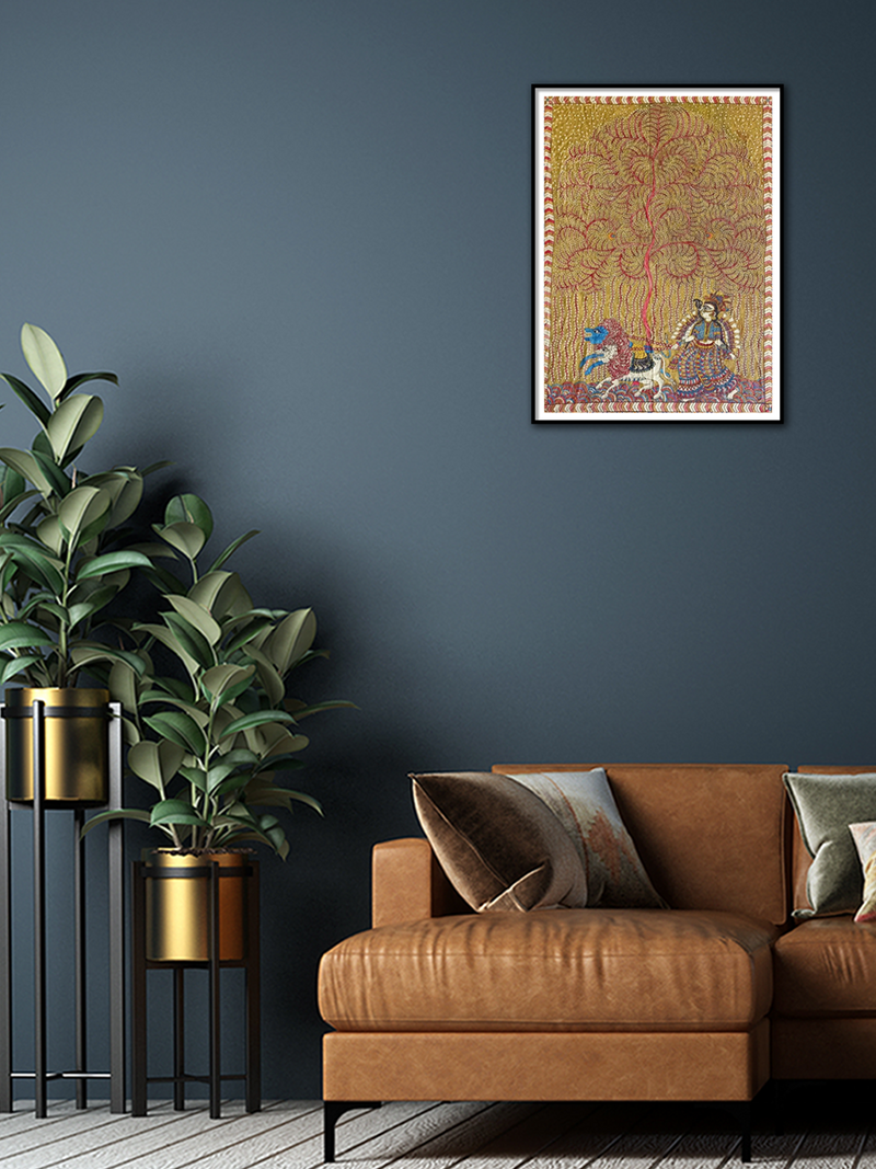 SEROWALI MATA: Mata Ni Pachedi Painting by Dilip Chittara