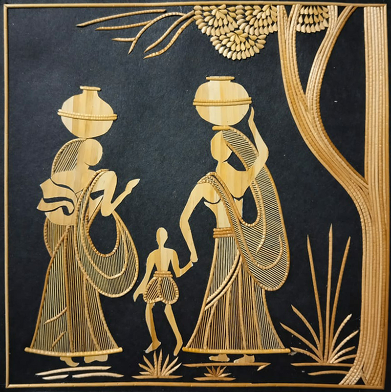 Shop Harmony in Conversations: Sikki Grass Artwork by Dhirendra Kumar