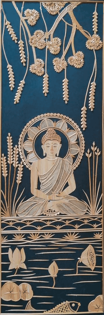 Buy Lord Buddha in Sikki Grass work by Suraj Kumar Sahu