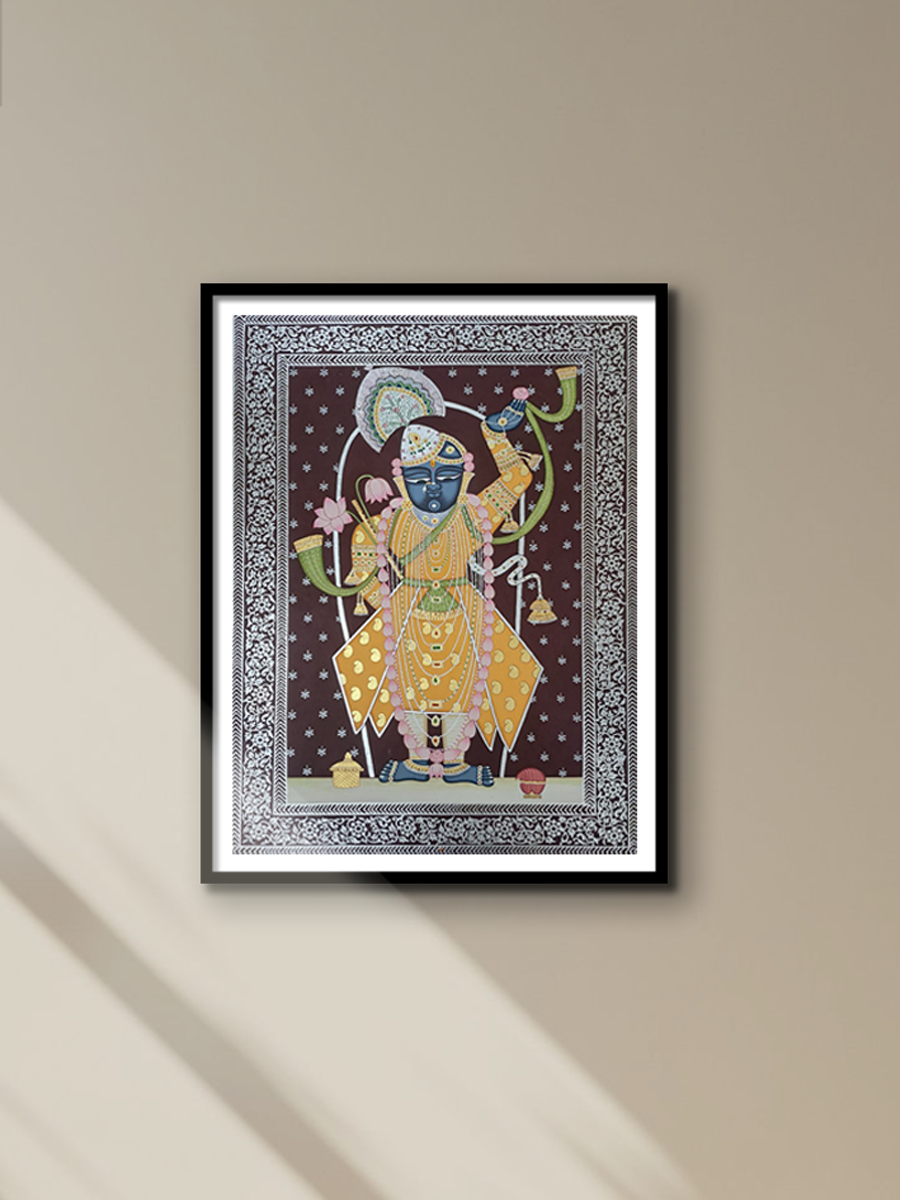 Shreenath Ji Darshan: Pichwai by Shehzaad Ali Sherai for sale