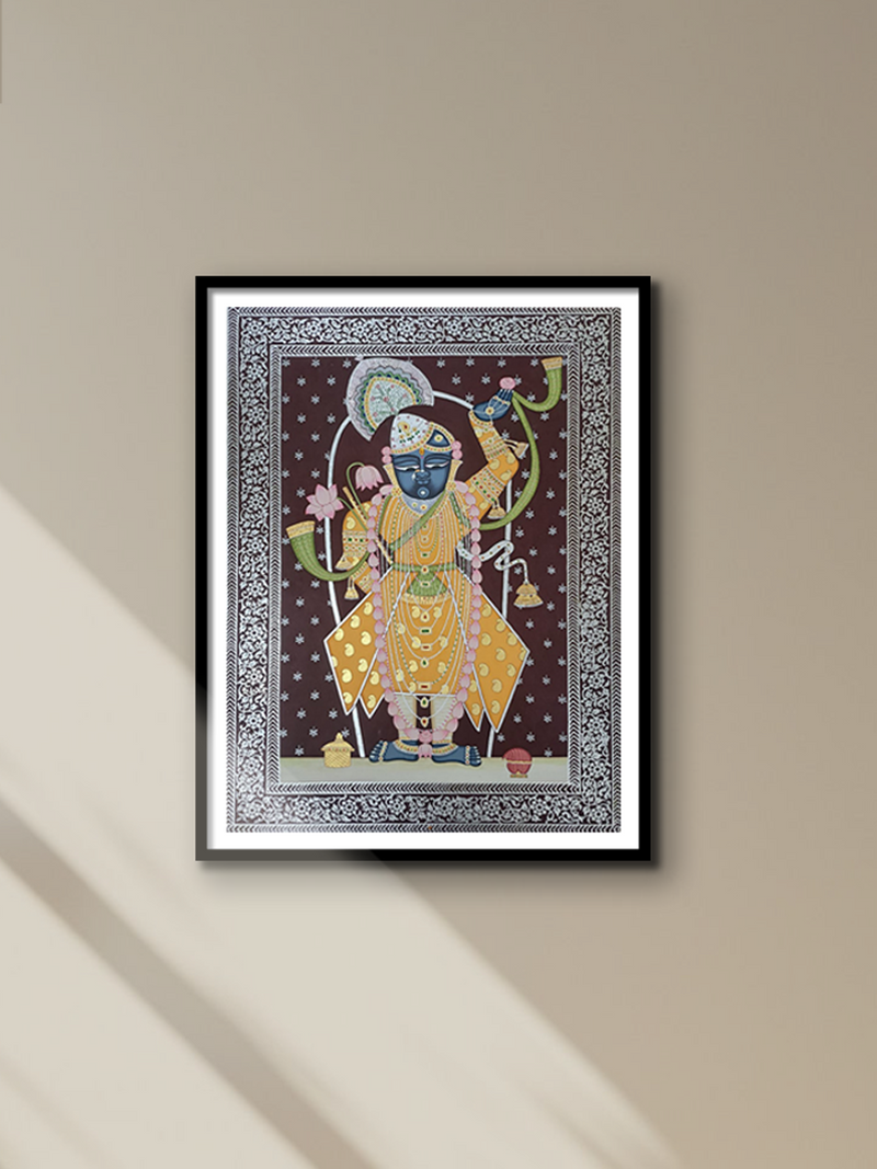Shreenath Ji Darshan: Pichwai by Shehzaad Ali Sherai for sale