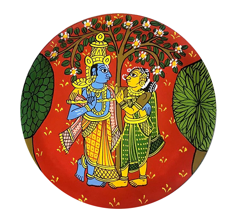 buy Radha Krishna Cheriyal Wall Plates by Sai Kiran