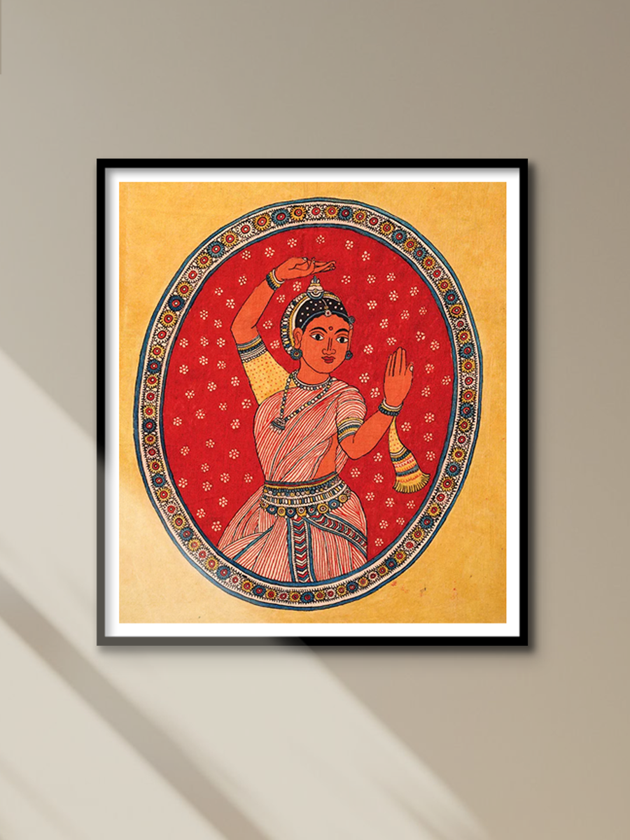 Kuchipudi Dancer Kalamkari Painting by Siva Reddy