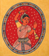 Kuchipudi Dancer Kalamkari Painting by Siva Reddy