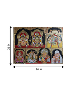Lord Balaji Padmavathi Amman, Ramdarbar,Ganesha,Sarswati,Narshimha,and Sai baba : Tanjore Painting for sale