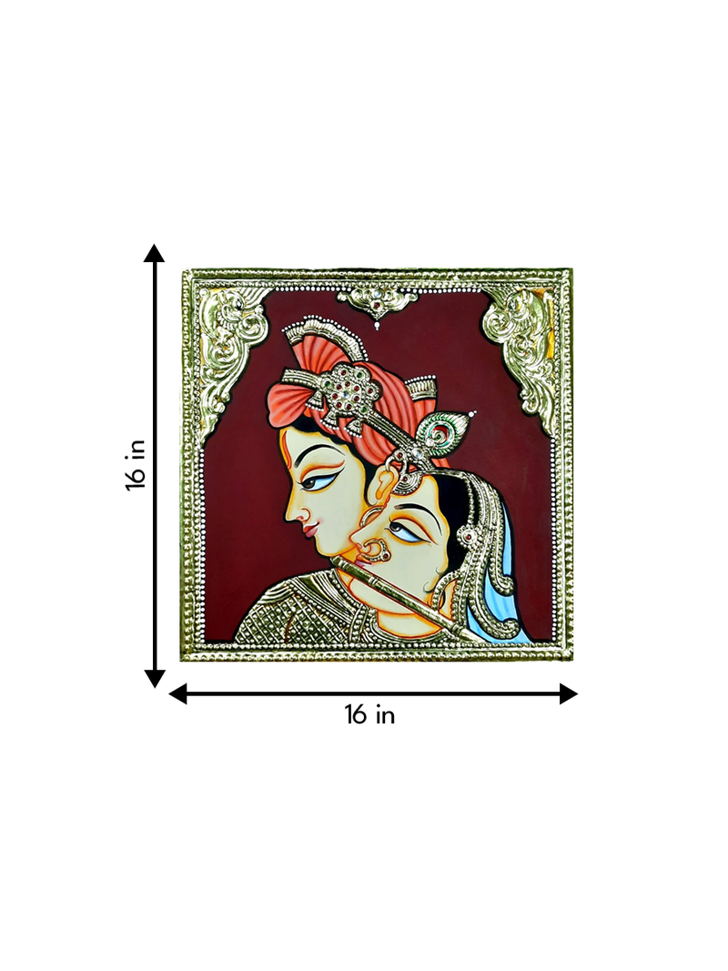 Radha Krishna: Tanjore Painting by Sanjay Tandekar
