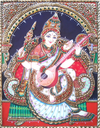 buy Maa Saraswati Tanjore Painting by Sanjay Tandekar