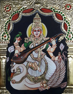 Buy Maa Saraswati Tanjore Painting by Sanjay Tandekar